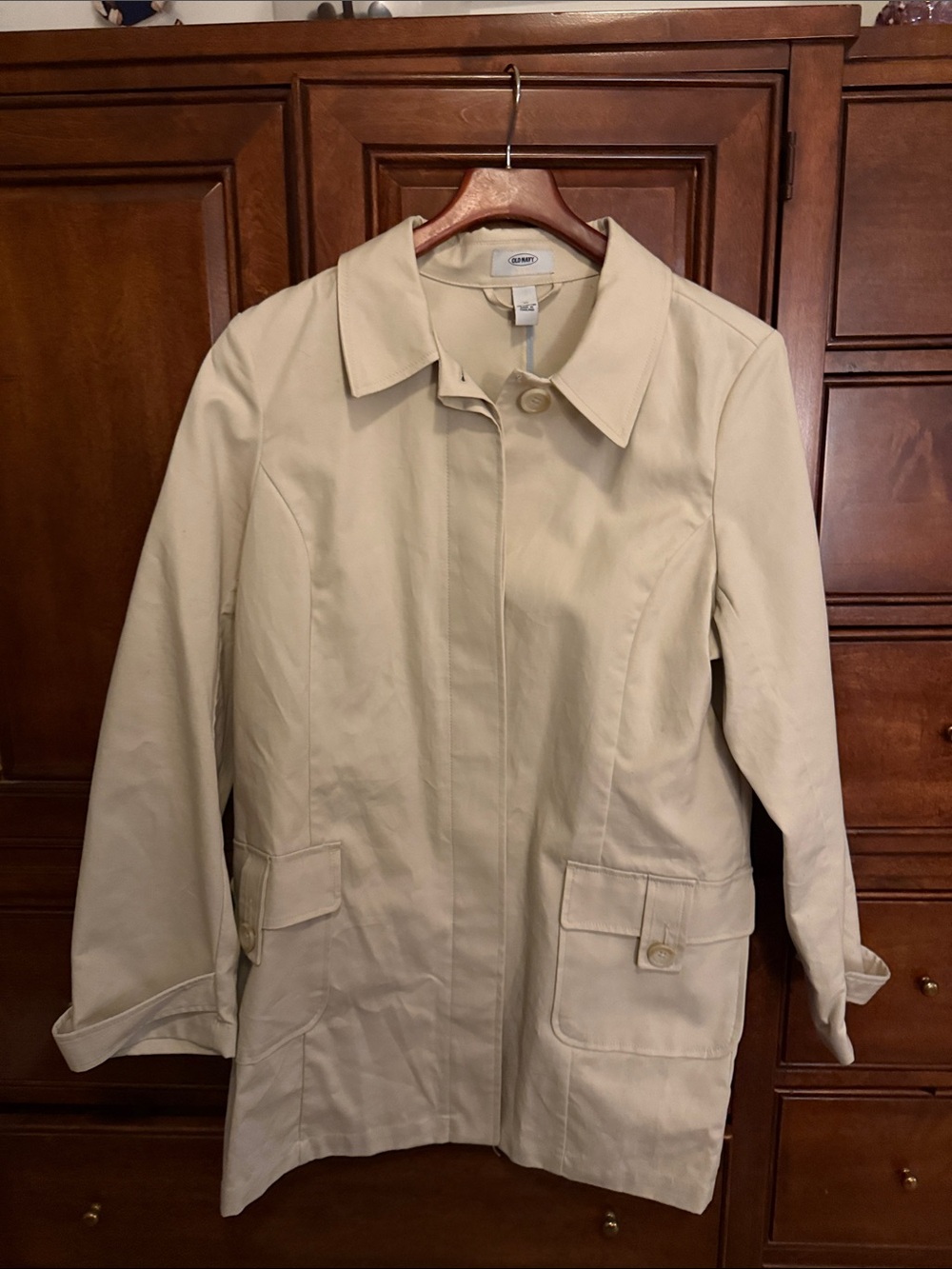 Old Navy Cream Women's Trench Coat